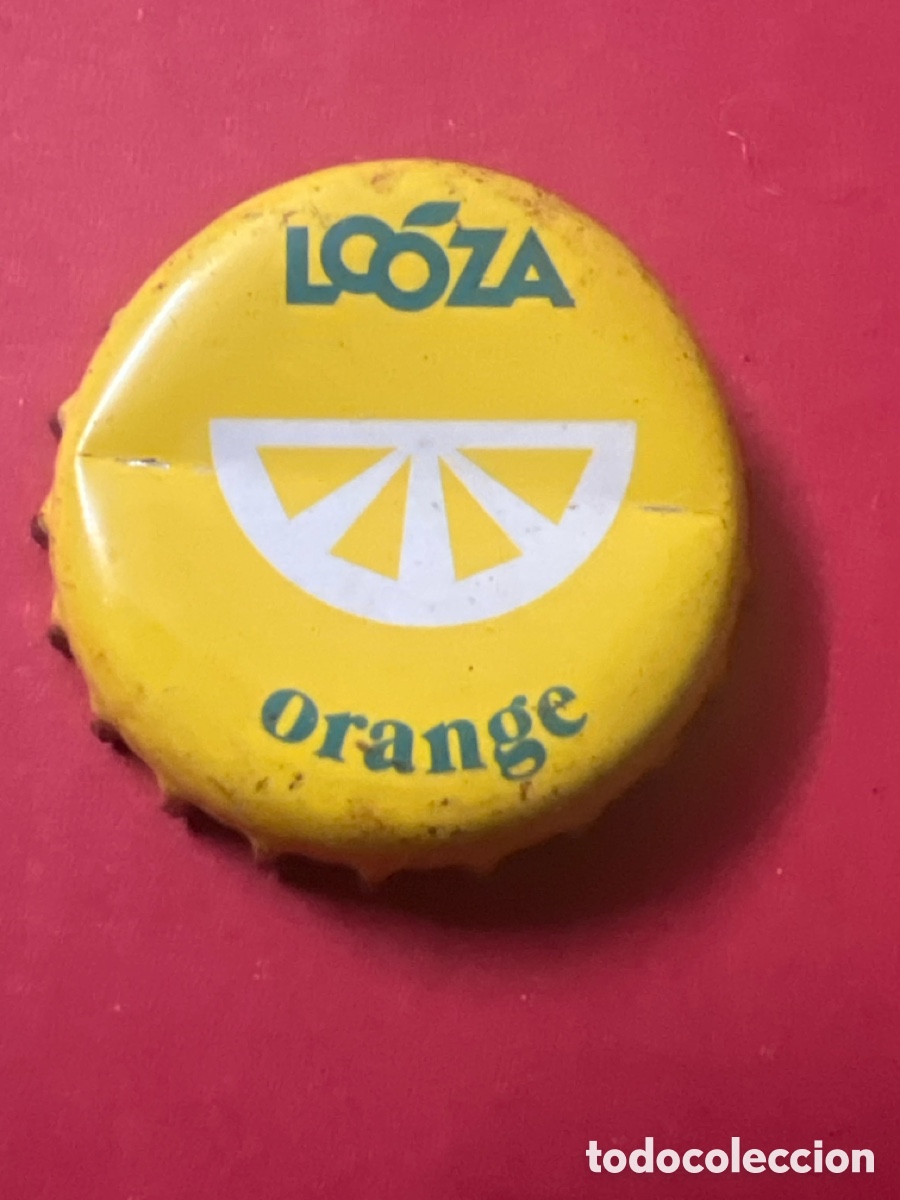 Otras botellas y bebidas antiguas de colecci&oacute;n: T4/X144/J5. CHAPA - BEBIDA DE FRUTAS - LOOZA ORANGE - B&Eacute;LGICA