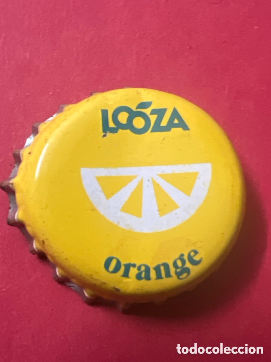 Otras botellas y bebidas antiguas de colecci&oacute;n: T4/X144/N6. CHAPA - BEBIDA DE FRUTAS - LOOZA ORANGE - B&Eacute;LGICA