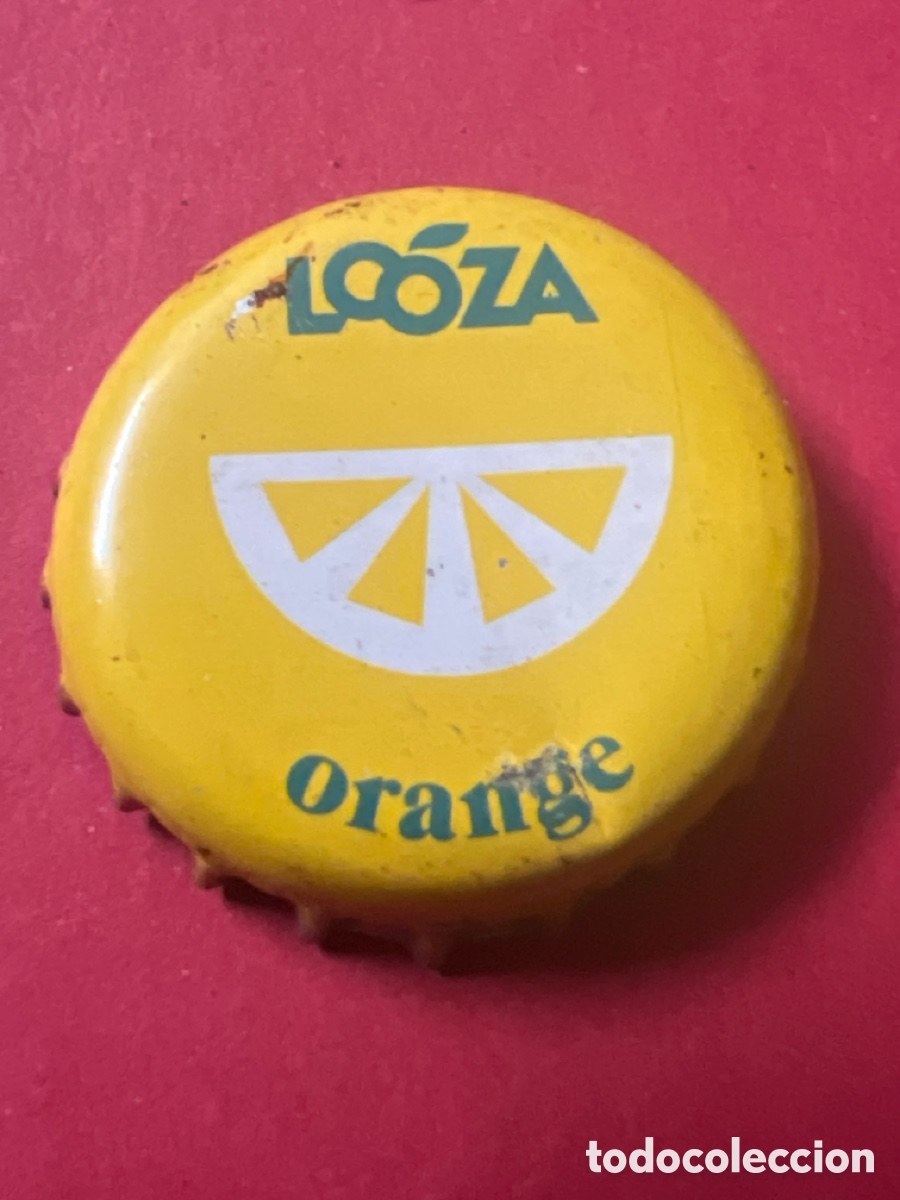 Otras botellas y bebidas antiguas de colecci&oacute;n: T4/X144/J5. CHAPA - BEBIDA DE FRUTAS - LOOZA ORANGE - B&Eacute;LGICA
