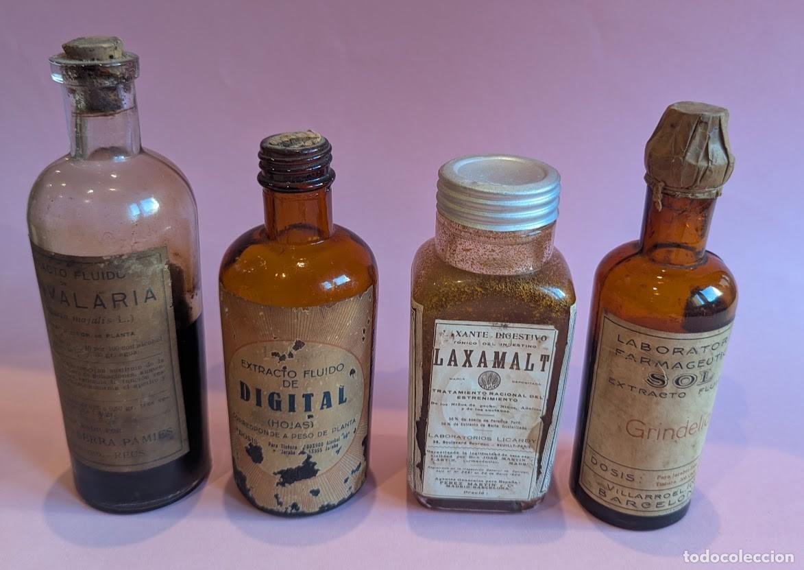 Otras botellas y bebidas antiguas de colecci&oacute;n: LOTE BOTELLAS DE FARMACIA ANTIGUAS