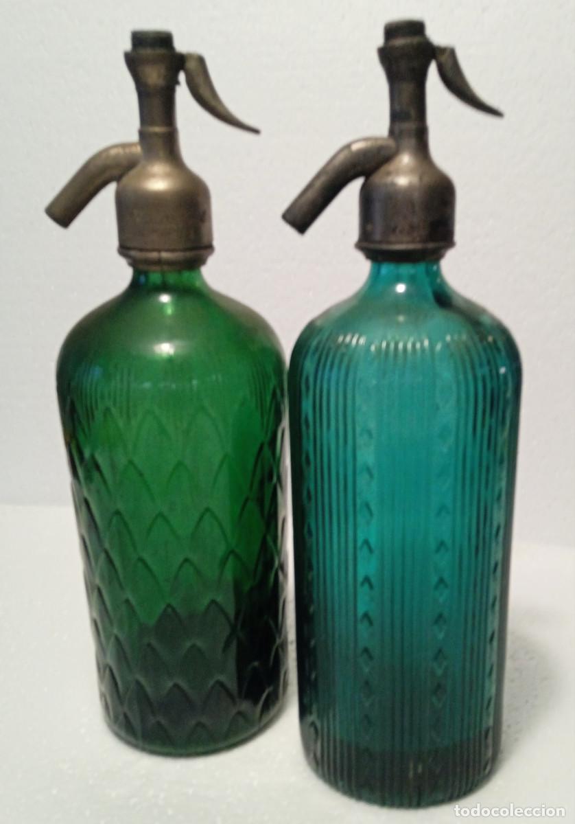 Otras botellas y bebidas antiguas de colecci&oacute;n: Dos sifones antiguos de los a&ntilde;os 20