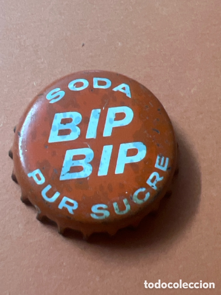 Otras botellas y bebidas antiguas de colecci&oacute;n: T321. CHAPA - Soda/Refresco - FRANCIA - Bip Bip Soda Pur Sucre