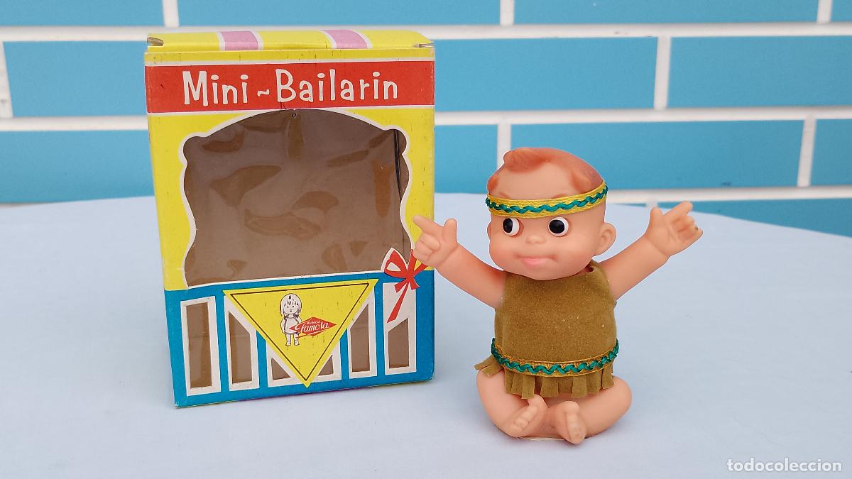 Otras Mu&ntilde;ecas de Famosa cl&aacute;sicas y de colecci&oacute;n: Antiguo mu&ntilde;eco Mini Bailar&iacute;n con mecanismo de Famosa, nuevo en caja