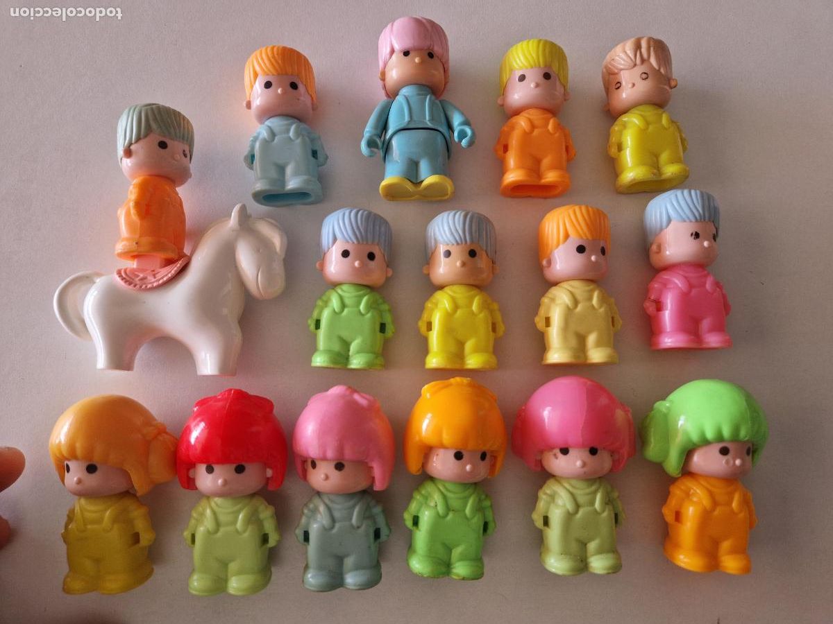 Otras Mu&ntilde;ecas de Famosa cl&aacute;sicas y de colecci&oacute;n: lote 15 figuras mu&ntilde;eco antiguo pinypon de Famosa a&ntilde;os 80 retro vintage +1 caballo mu&ntilde;eca juguete