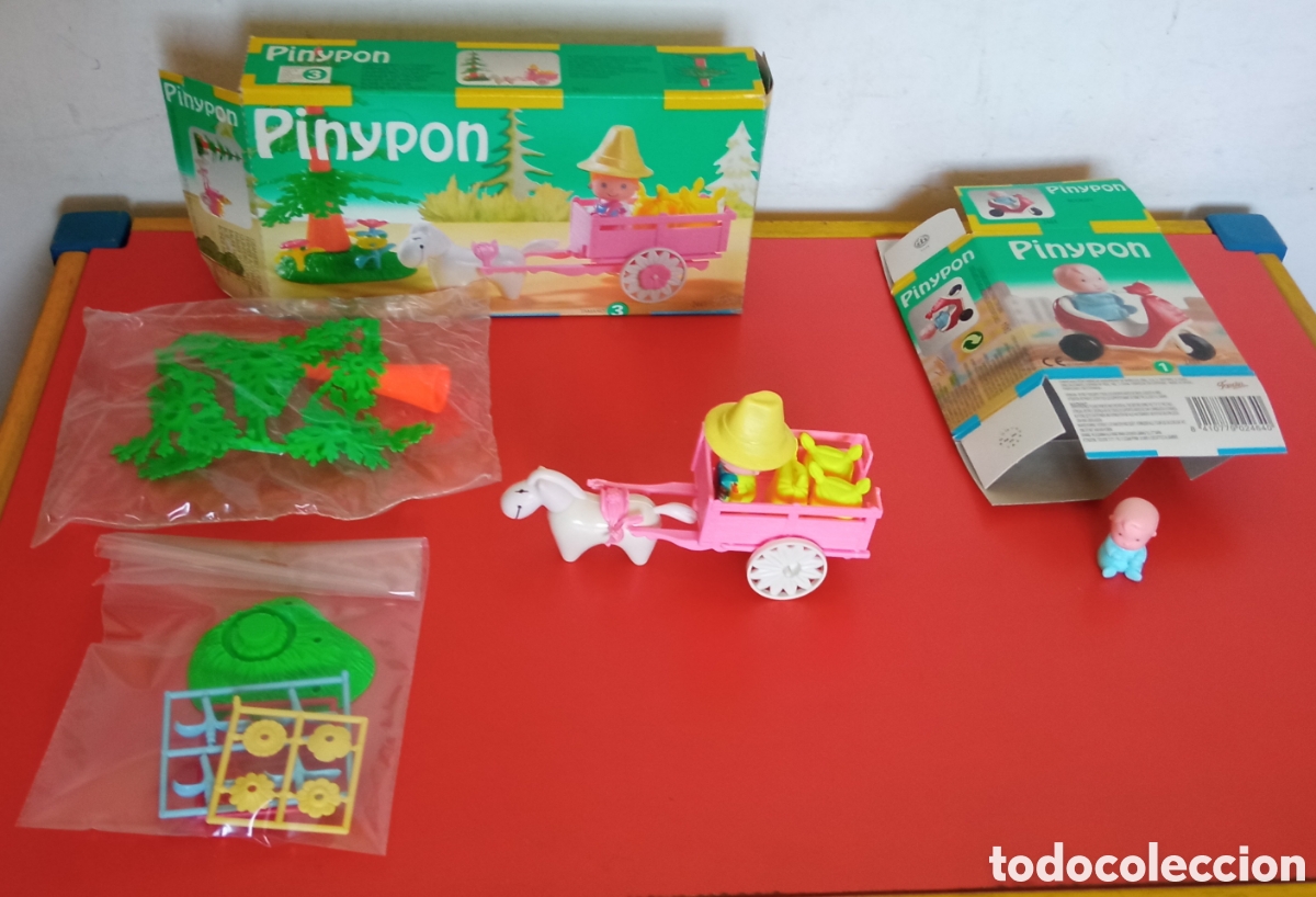 Otras Mu&ntilde;ecas de Famosa cl&aacute;sicas y de colecci&oacute;n: PINYPON GRANJERO/CARRO 2441 (CON FALLO) + CAJA VAC&Iacute;A 2464 Y BEB&Eacute; PIN Y PON FAMOSA 1996/7.SIN USO.