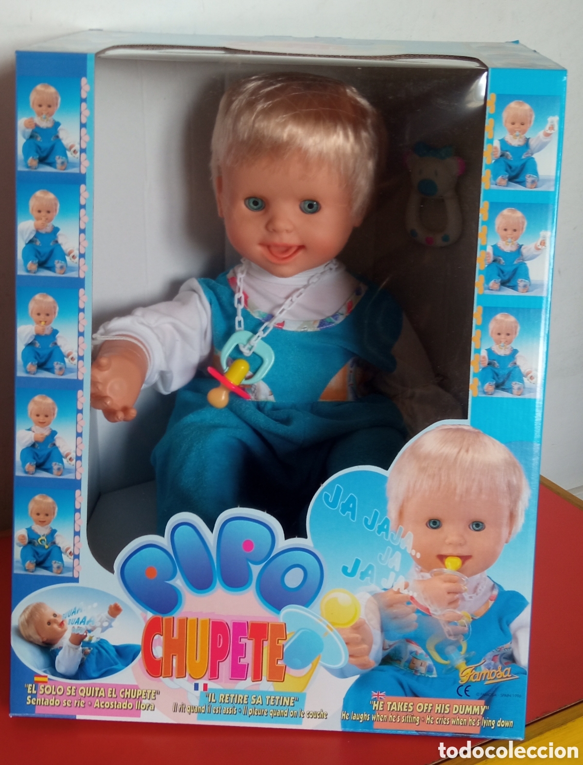 Otras Mu&ntilde;ecas de Famosa cl&aacute;sicas y de colecci&oacute;n: MU&Ntilde;ECO PIPO CHUPETE R&Iacute;E Y LLORA.FAMOSA 1996.NUEVO EN CAJA.