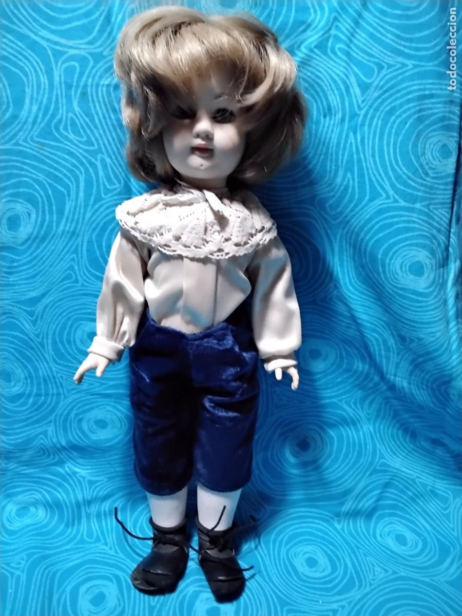 Otras Mu&ntilde;ecas de Famosa cl&aacute;sicas y de colecci&oacute;n: FAMOSA, ANTIGUA MU&Ntilde;ECA OJOS IRIS MARGARITA AZULES