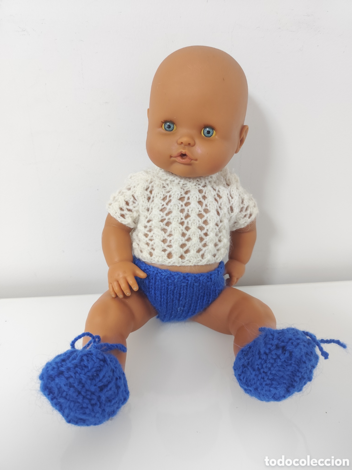 Otras Mu&ntilde;ecas de Famosa cl&aacute;sicas y de colecci&oacute;n: PRECIOSO MU&Ntilde;ECO NENUCO PELON DE FAMOSA MULATO OJOS AZULES