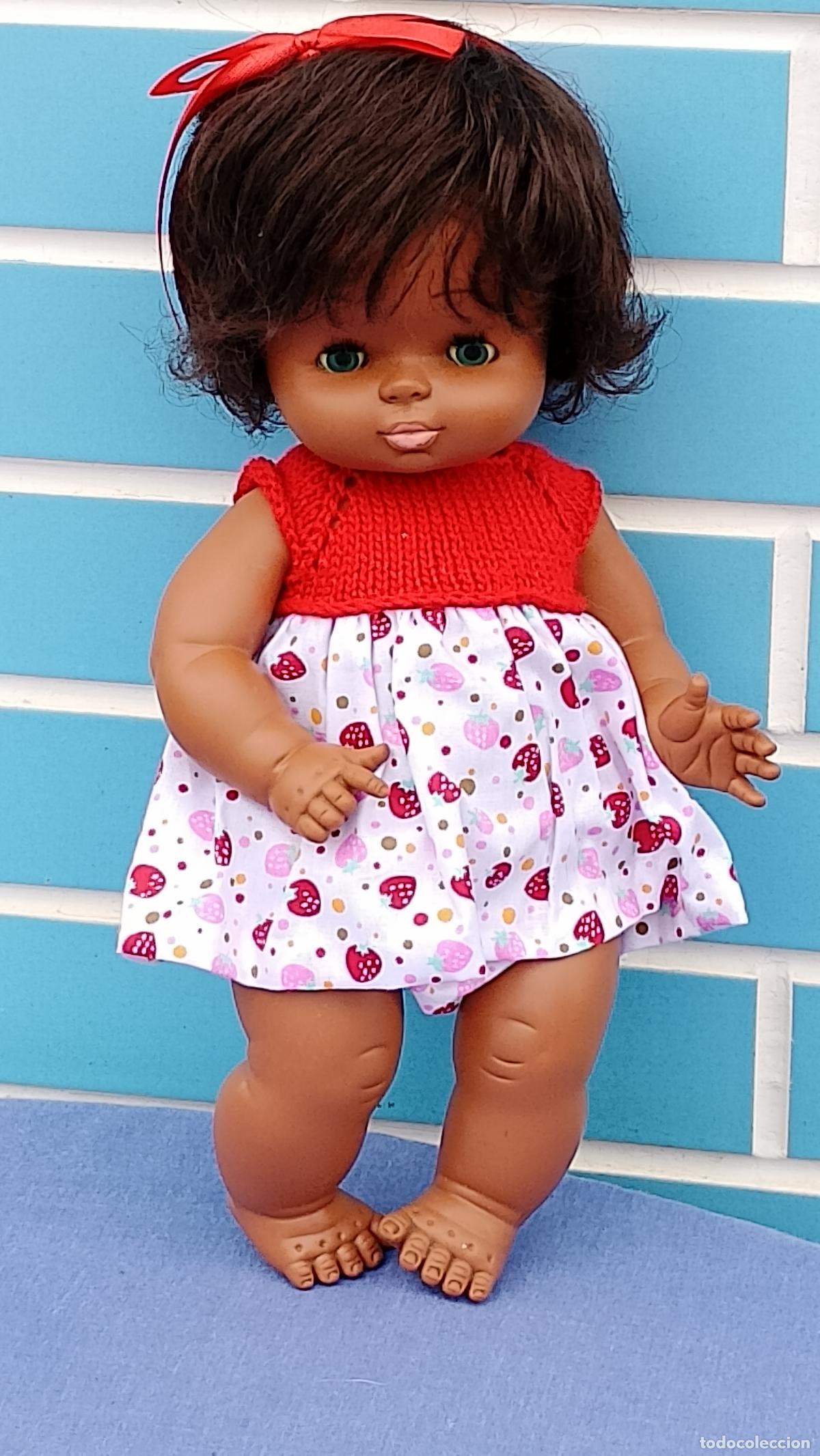 Otras Mu&ntilde;ecas de Famosa cl&aacute;sicas y de colecci&oacute;n: Antigua mu&ntilde;eca beb&eacute; Godina negra de Famosa