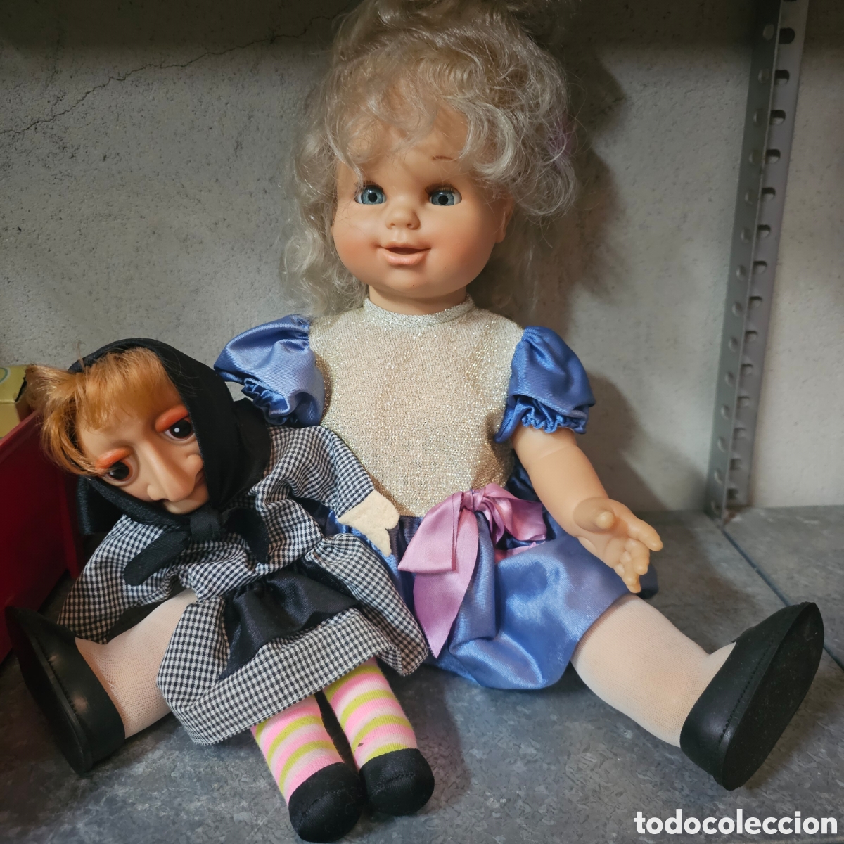 Otras Mu&ntilde;ecas de Famosa cl&aacute;sicas y de colecci&oacute;n: Antigua mu&ntilde;eca Mary Carmen y sus mu&ntilde;ecos con Do&ntilde;a Rogelia de Famosa