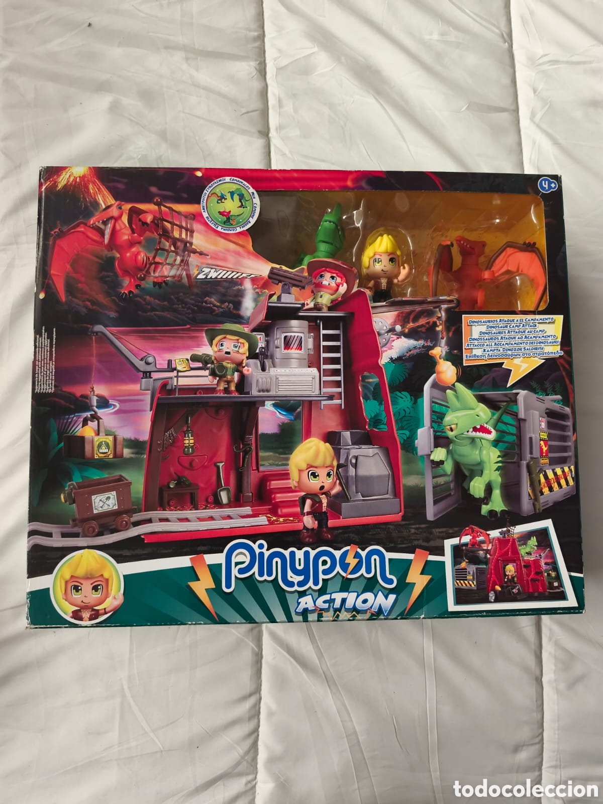 Otras Mu&ntilde;ecas de Famosa cl&aacute;sicas y de colecci&oacute;n: Pinypon Action . Dinosaurios Ataque al Campamento. Famosa. Gran Caja original