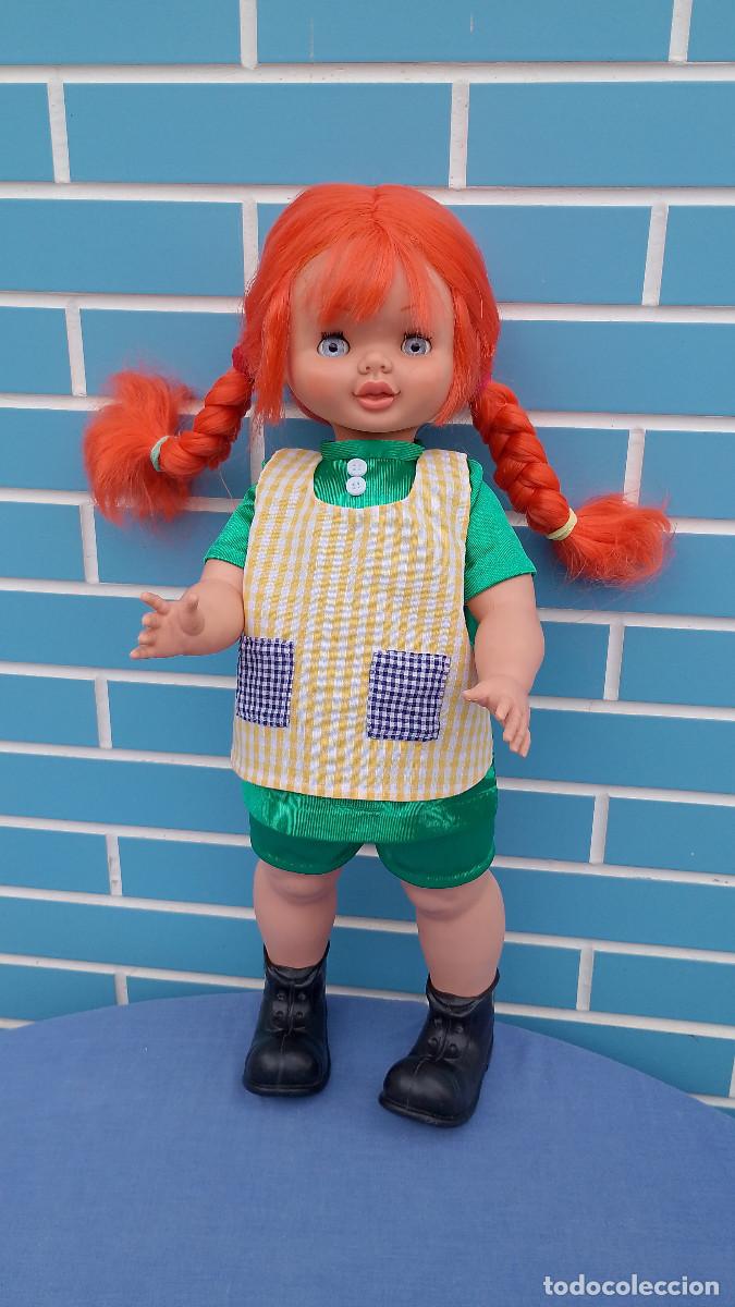 Otras Mu&ntilde;ecas de Famosa cl&aacute;sicas y de colecci&oacute;n: Antigua mu&ntilde;eca Corisa de Famosa de 60 cm, customizada de Pippi Calzaslargas, &uacute;nica