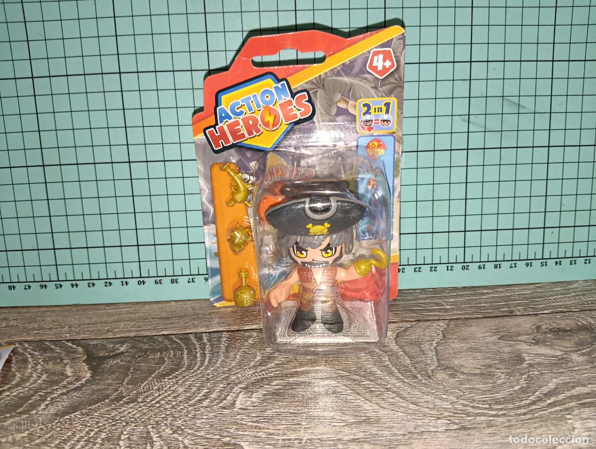 Otras Mu&ntilde;ecas de Famosa cl&aacute;sicas y de colecci&oacute;n: Figura Pirata Action Heroes Pinypon Famosa Bl&iacute;ster Original Sin Abrir