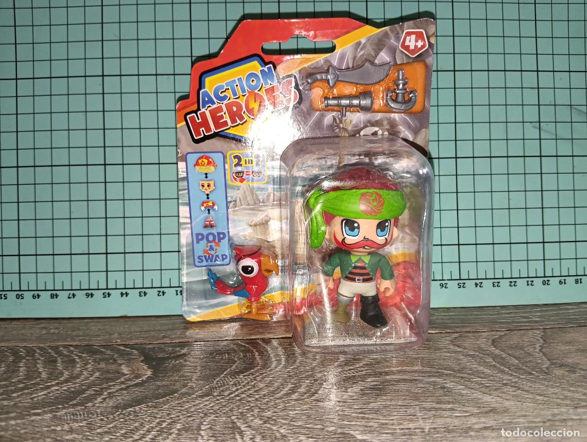 Otras Mu&ntilde;ecas de Famosa cl&aacute;sicas y de colecci&oacute;n: Figura Pirata Action Heroes Pinypon Famosa Bl&iacute;ster Original Sin Abrir
