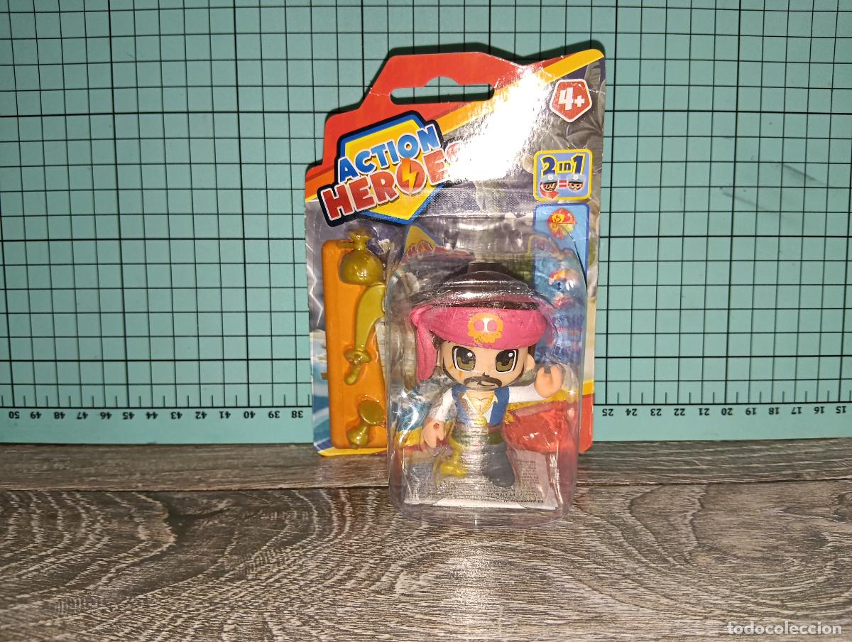Otras Mu&ntilde;ecas de Famosa cl&aacute;sicas y de colecci&oacute;n: Figura Pirata Action Heroes Pinypon Famosa Bl&iacute;ster Original Sin Abrir