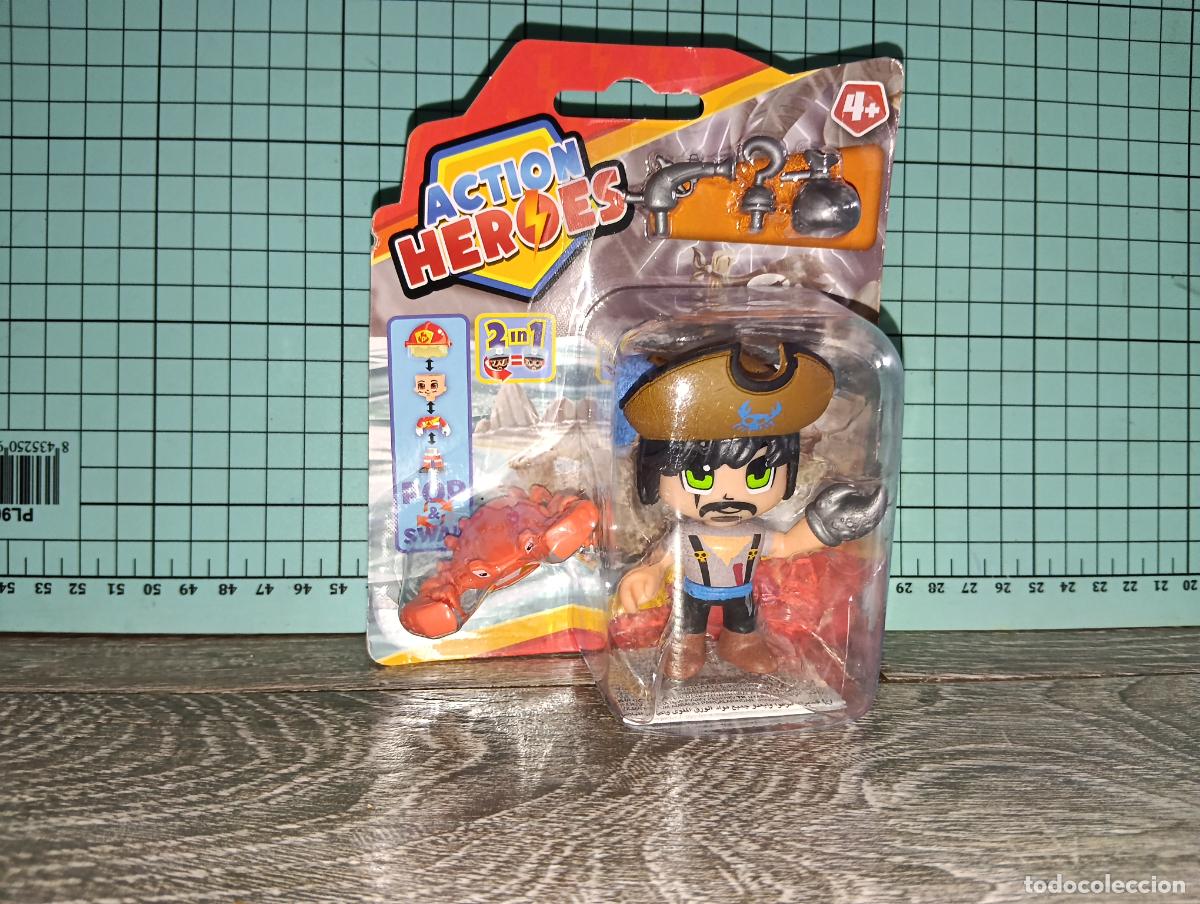 Otras Mu&ntilde;ecas de Famosa cl&aacute;sicas y de colecci&oacute;n: Figura Pirata Action Heroes Pinypon Famosa Bl&iacute;ster Original Sin Abrir