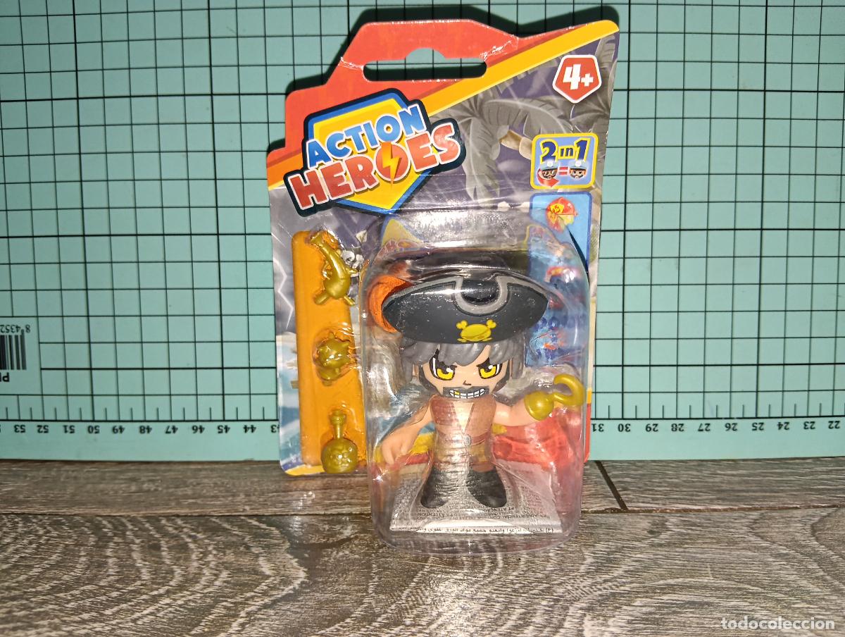 Otras Mu&ntilde;ecas de Famosa cl&aacute;sicas y de colecci&oacute;n: Figura Pirata Action Heroes Pinypon Famosa Bl&iacute;ster Original Sin Abrir