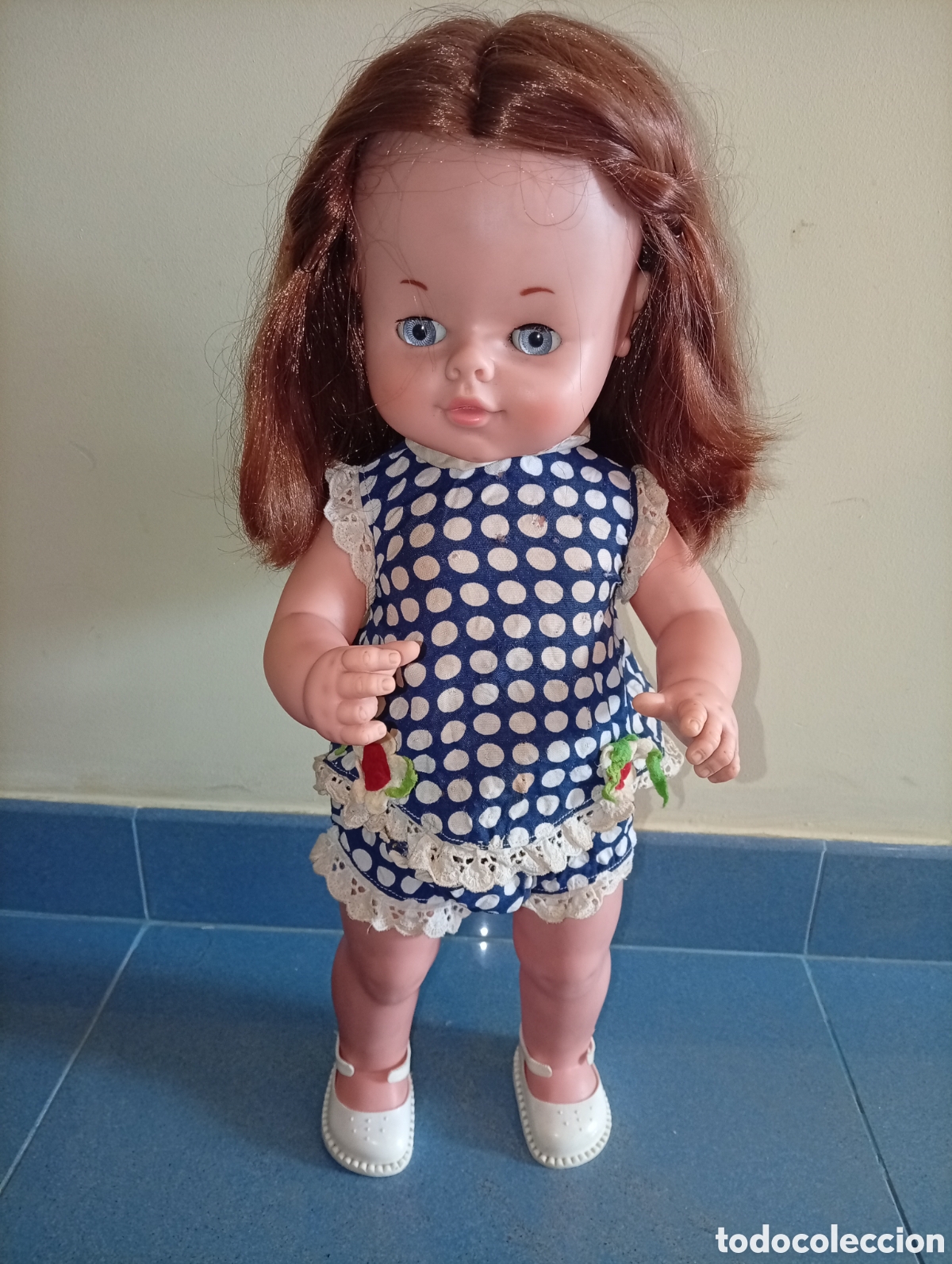 Otras Mu&ntilde;ecas de Famosa cl&aacute;sicas y de colecci&oacute;n: ANTIGUA MU&Ntilde;ECA DOLLY PELIRROJA FAMOSA FUNCIONANDO