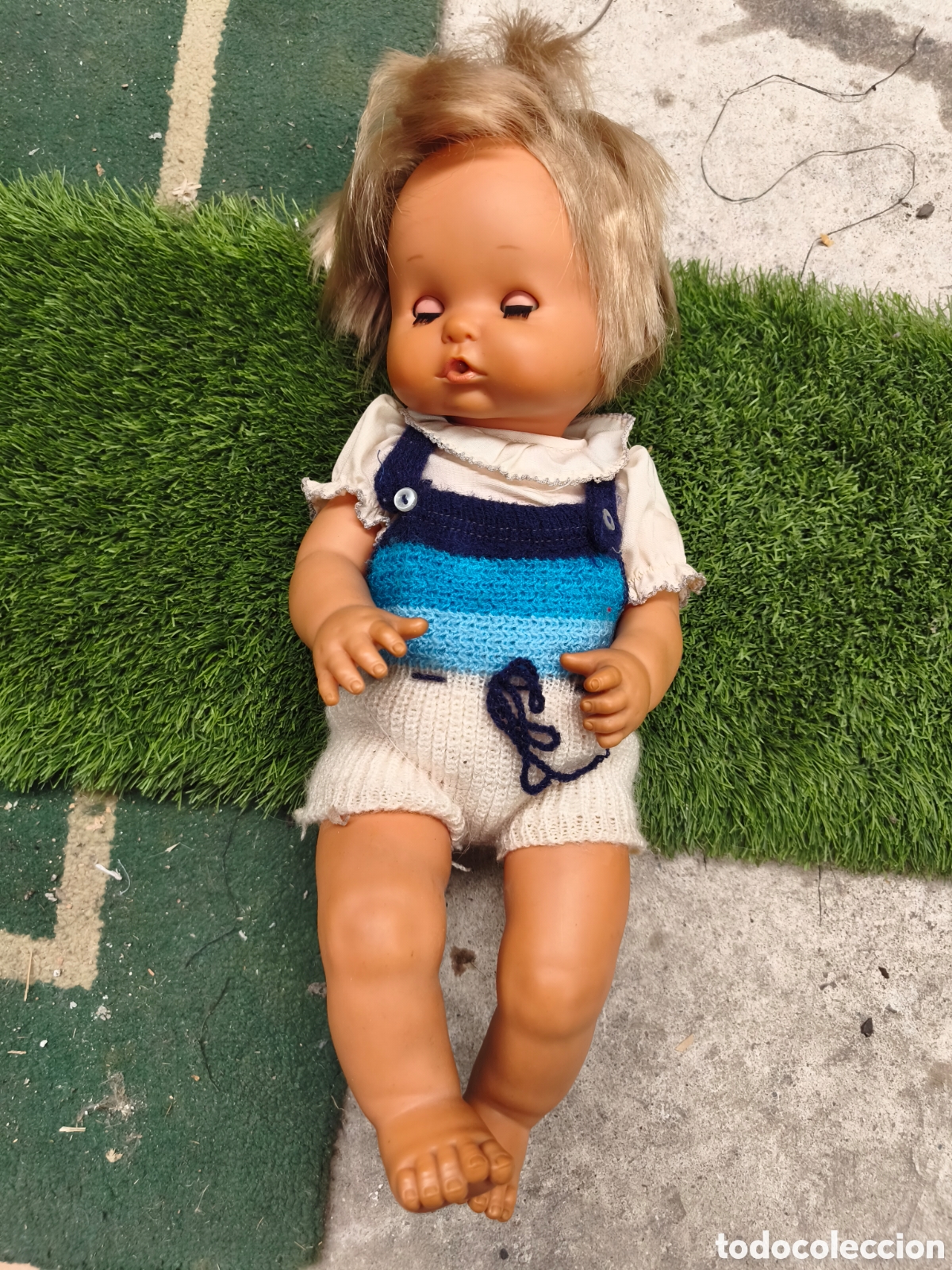 Otras mu&ntilde;ecas de Famosa cl&aacute;sicas y de colecci&oacute;n: Mu&ntilde;eco Nenuco Original de Famosa (A&ntilde;os 70) con Ropa de Punto Original