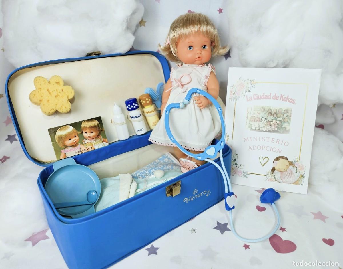 Otras mu&ntilde;ecas de Famosa cl&aacute;sicas y de colecci&oacute;n: MU&Ntilde;ECA NENUCA CORAZON FUNCIONANDO DE 1979 CON DIFICIL MALETIN