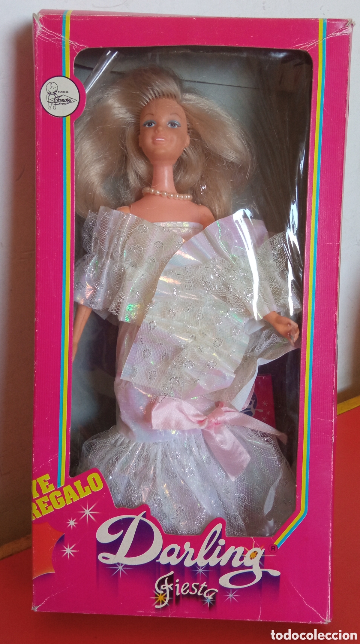 Otras mu&ntilde;ecas de Famosa cl&aacute;sicas y de colecci&oacute;n: MU&Ntilde;ECA DARLING FIESTA CON CAT&Aacute;LOGO.FAMOSA 80'S.SIN USO,EN CAJA.CON FALLO.