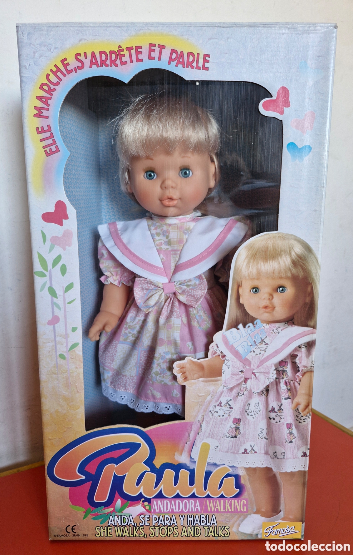 Otras mu&ntilde;ecas de Famosa cl&aacute;sicas y de colecci&oacute;n: MU&Ntilde;ECA PAULA ANDADORA Y HABLADORA.FAMOSA 1998.NUEVA EN CAJA.