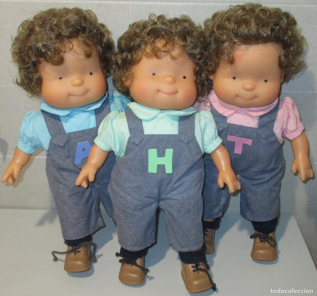 Otras mu&ntilde;ecas de Famosa cl&aacute;sicas y de colecci&oacute;n: lote 3 mu&ntilde;ecas 35 cm. LAS TRES MELLIZAS, FAMOSA 1997