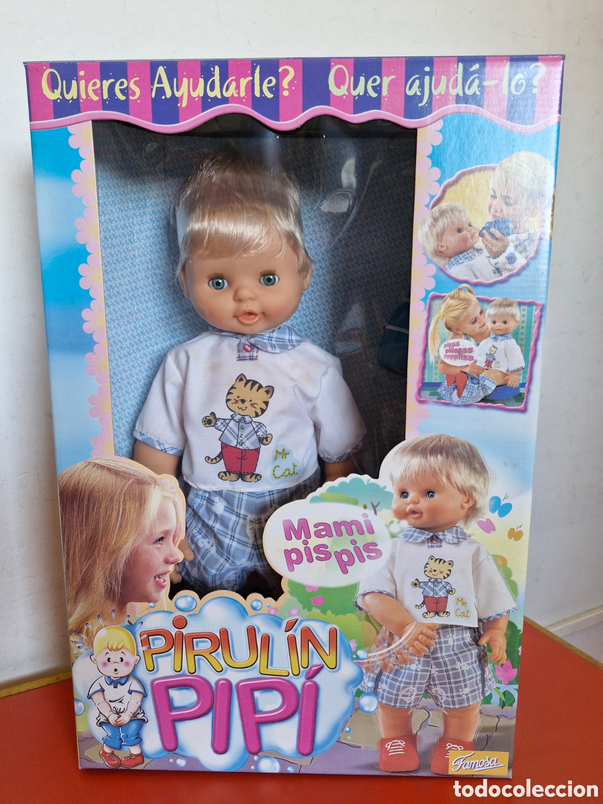 Otras mu&ntilde;ecas de Famosa cl&aacute;sicas y de colecci&oacute;n: MU&Ntilde;ECO PIRUL&Iacute;N PIP&Iacute;.ANDA,HABLA Y HACE PIS.FAMOSA 2000.NUEVO EN CAJA.
