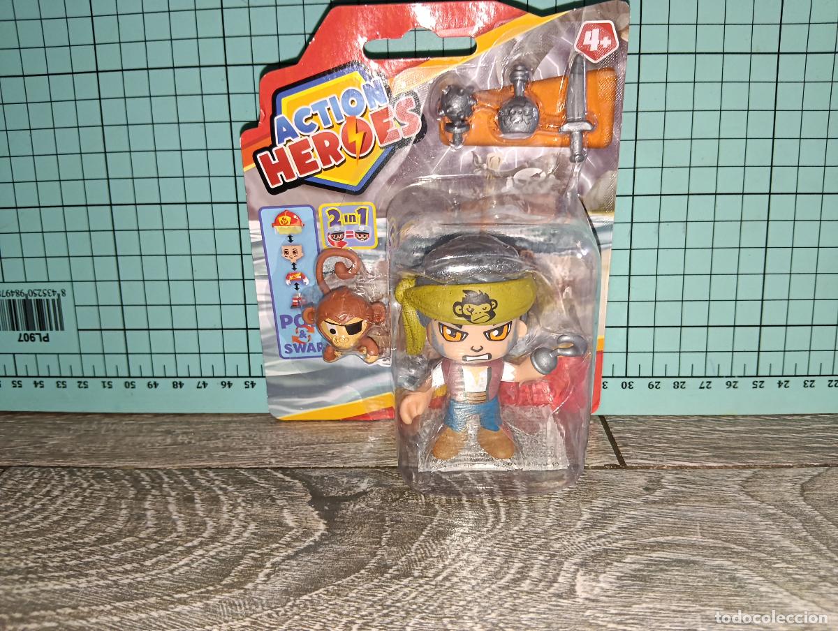 Otras mu&ntilde;ecas de Famosa cl&aacute;sicas y de colecci&oacute;n: Figura Pirata Action Heroes Pinypon Famosa Bl&iacute;ster Original Sin Abrir
