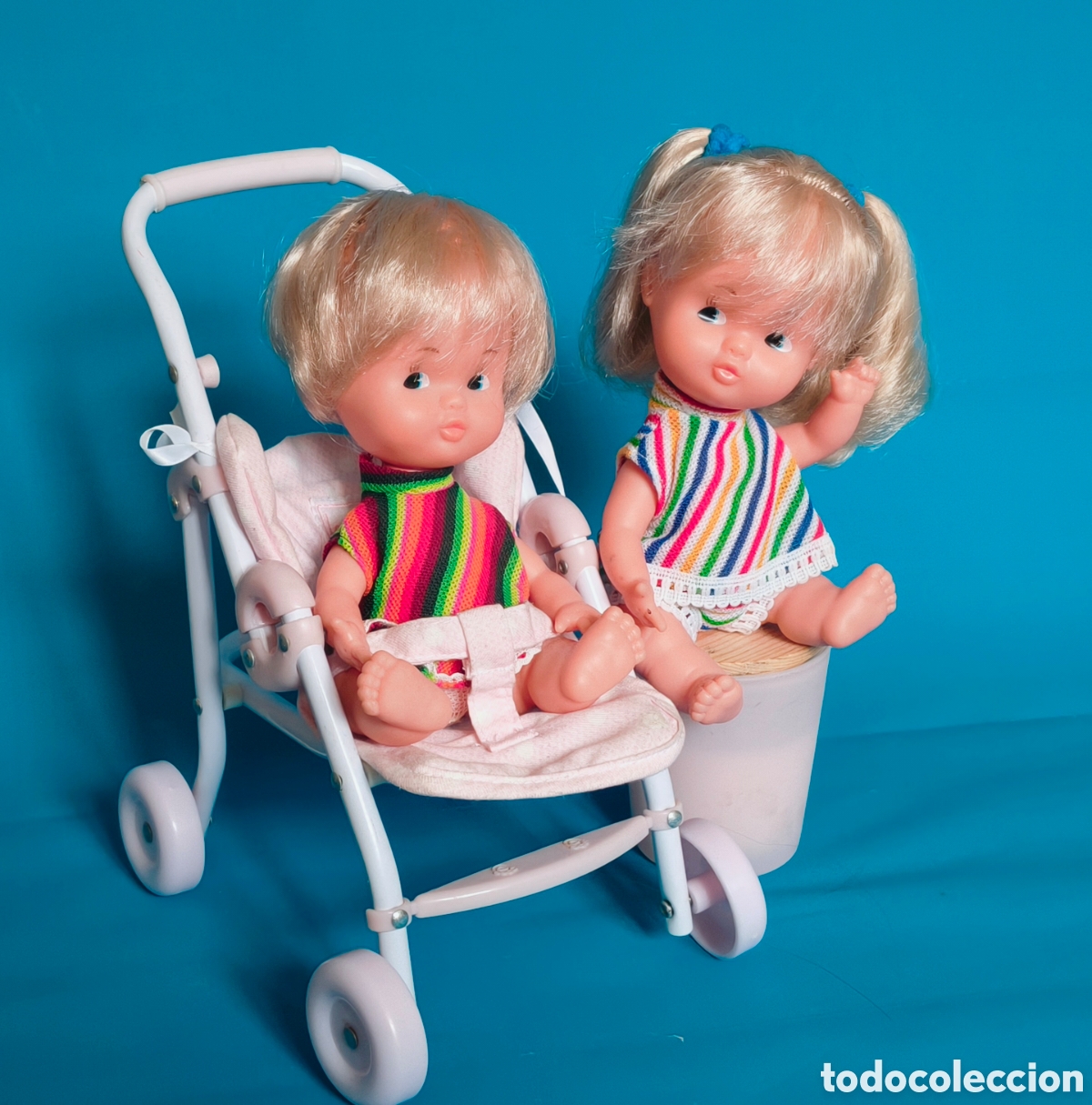 Otras mu&ntilde;ecas de Famosa cl&aacute;sicas y de colecci&oacute;n: Lote mu&ntilde;ecos Cherry+ silla paseo