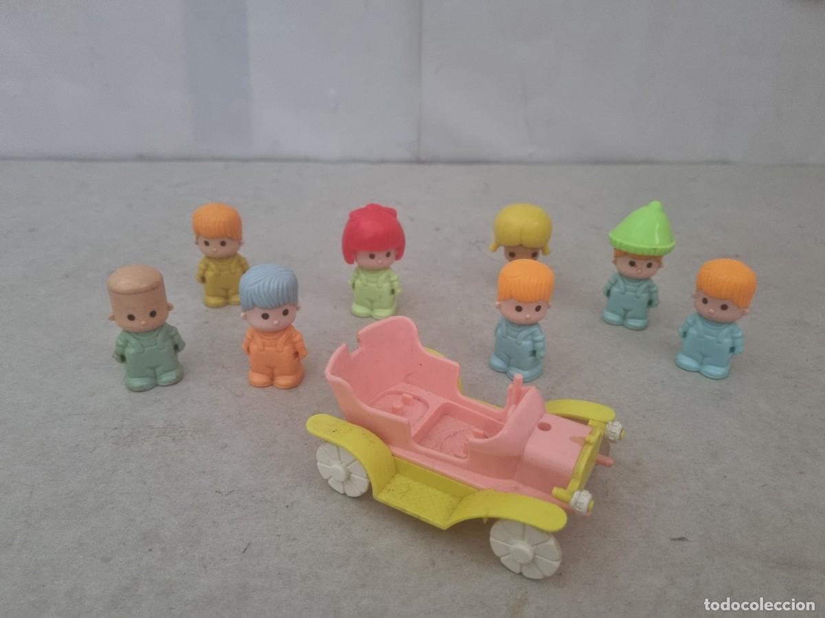 Otras mu&ntilde;ecas de Famosa cl&aacute;sicas y de colecci&oacute;n: Lote de 8 mu&ntilde;ecos Pin y Pon y coche