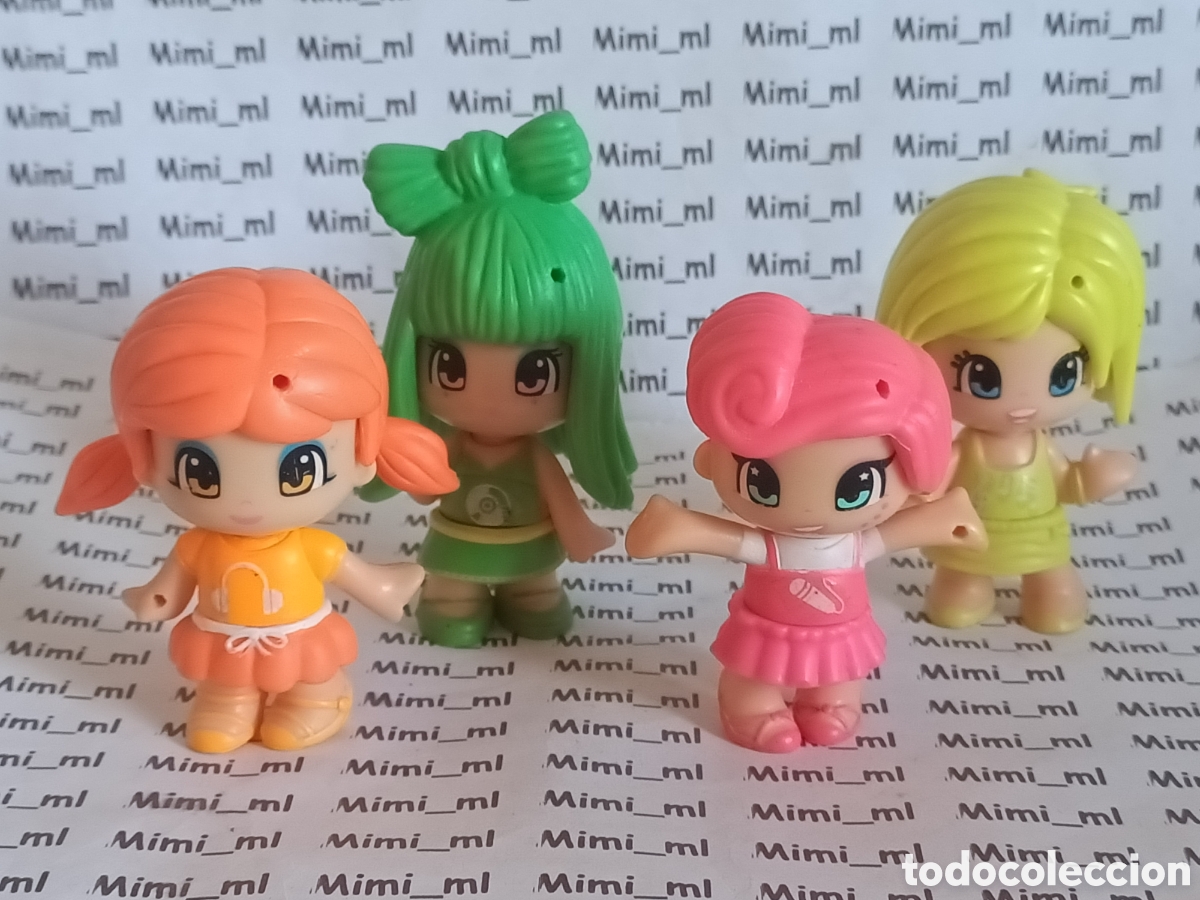 Otras mu&ntilde;ecas de Famosa cl&aacute;sicas y de colecci&oacute;n: Pinypon 4 figuras serie ne&oacute;n mu&ntilde;ecas Famosa pinipon pin y pon
