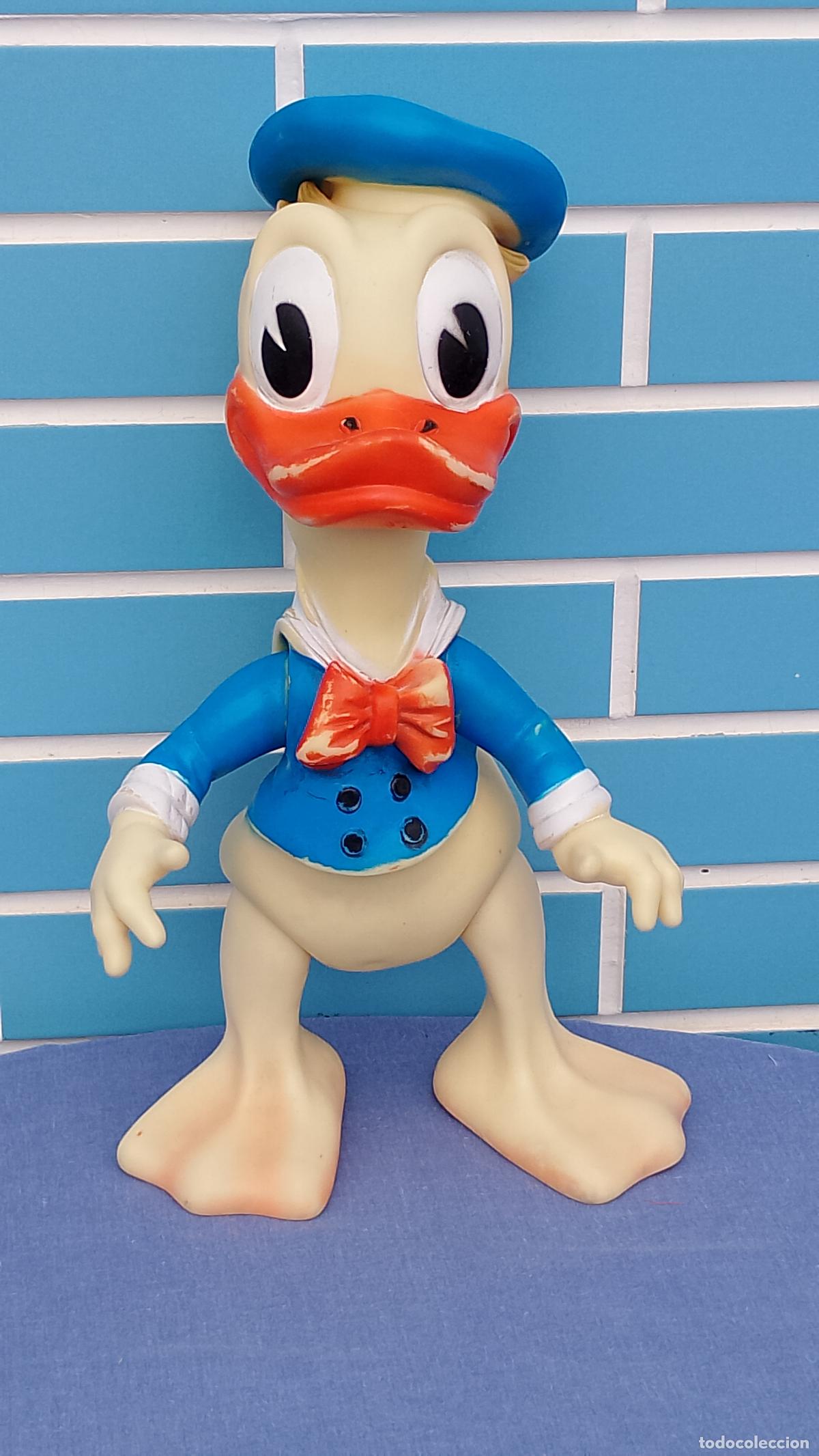 Outras Bonecas da Famosa: Antiguo mu&ntilde;eco juguete de goma Pato Donald de Walt Disney, de Famosa a&ntilde;os 60 de 37 cm