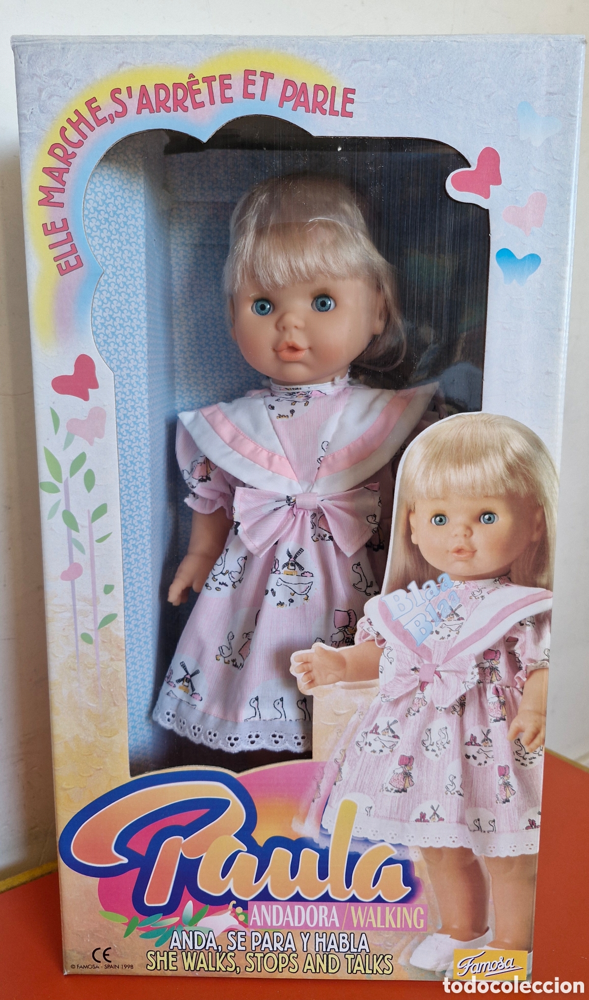 Otras mu&ntilde;ecas de Famosa cl&aacute;sicas y de colecci&oacute;n: MU&Ntilde;ECA PAULA ANDADORA Y HABLADORA.FAMOSA 1998.NUEVA EN CAJA.