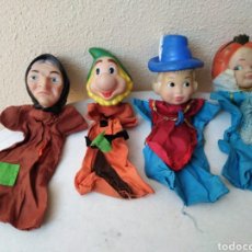 Otras Muñecas de Famosa: LOTE DE 4 MARIONETAS FAMOSA, ANTIGUAS PERSONAJES DIBUJOS BLANCANIEVES Y LOS 7 ENANITOS-WALT DISNEY. Lote 347290118