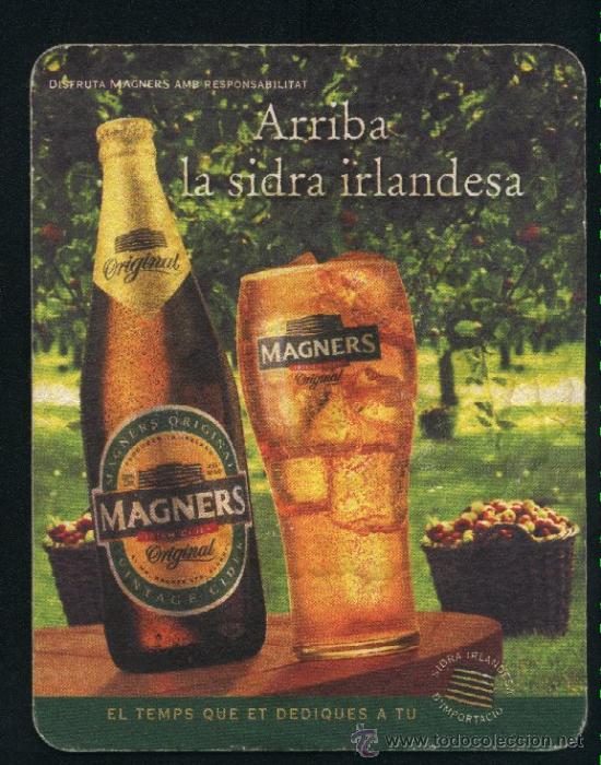 Otros art&iacute;culos de coleccionismo en papel: Posavasos Sidra irlandesa Magners / En catal&agrave;