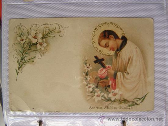 Otros art&iacute;culos de coleccionismo en papel: ANTIGUA ESTAMPA RELIGIOSA. SAN LUIS GONZAGA