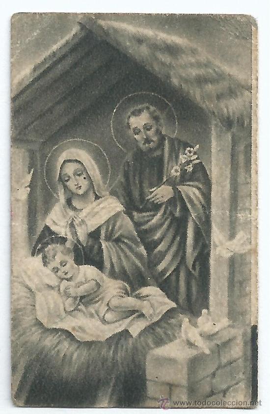 Otros Art&iacute;culos de Coleccionismo en Papel: PEQUE&Ntilde;ISIMA ESTAMPA DE LA VIRGEN, SAN JOS&Eacute; Y EL NI&Ntilde;O JES&Uacute;S. TAMA&Ntilde;O 5 X 3 CM.