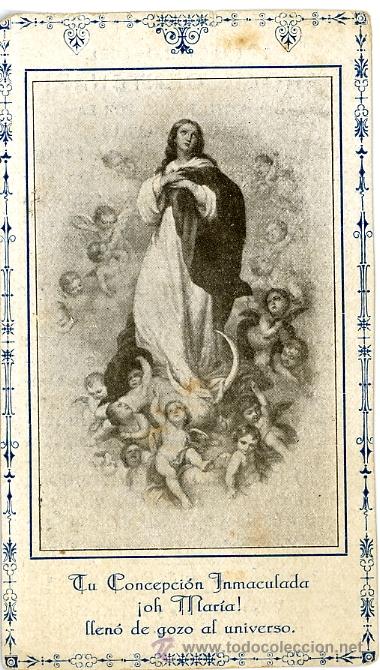 Otros art&iacute;culos de coleccionismo en papel: ANTIGUA ESTAMPA RELIGIOSA DE LA INMACULADA CONCEPCI&Oacute;N. SEVILLA. 1917