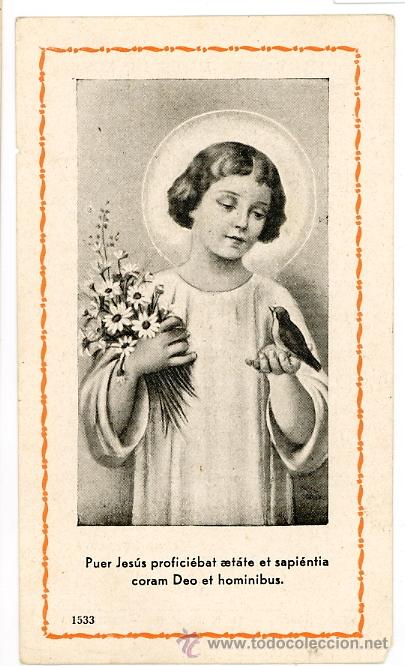 Otros art&iacute;culos de coleccionismo en papel: ANTIGUA ESTAMPA RELIGIOSA DEL NI&Ntilde;O JES&Uacute;S. CONSEJOS. IMP BARCELONA