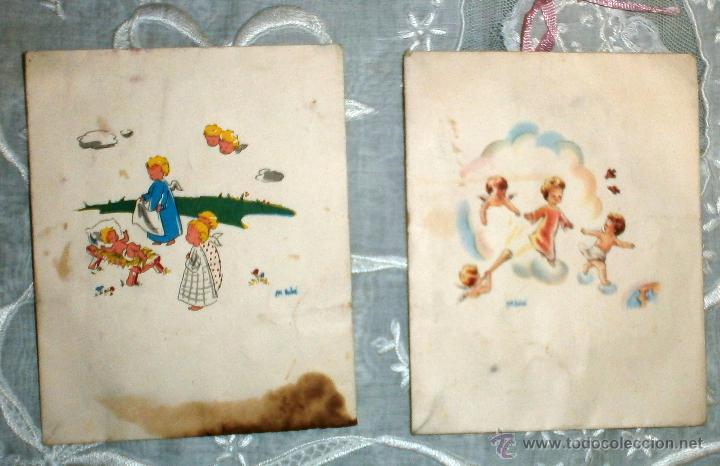 Altri oggetti di carta: R 7 Vintage - Lote 2 sobres recuerdo / recordatorio bautizo - A&ntilde;o 1962 - Coleccionismo