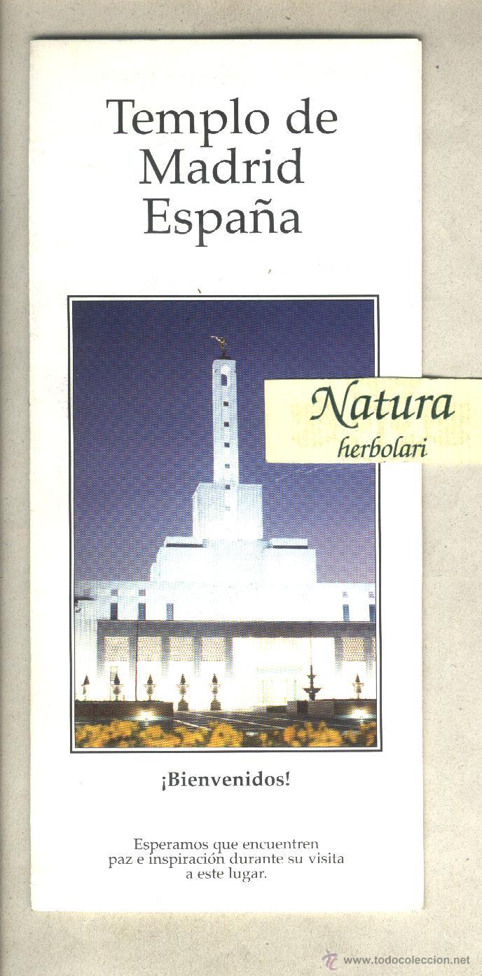 Otros art&iacute;culos de coleccionismo en papel: Templo de Madrid / Iglesia de Jesucristo de los santos de los &uacute;ltimos d&iacute;as / Folleto / 1999