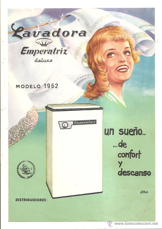 Otros art&iacute;culos de coleccionismo en papel: HOJA PUBLICIDAD LAVADORA EMPERATRIZ DELUXE MODELO 1962