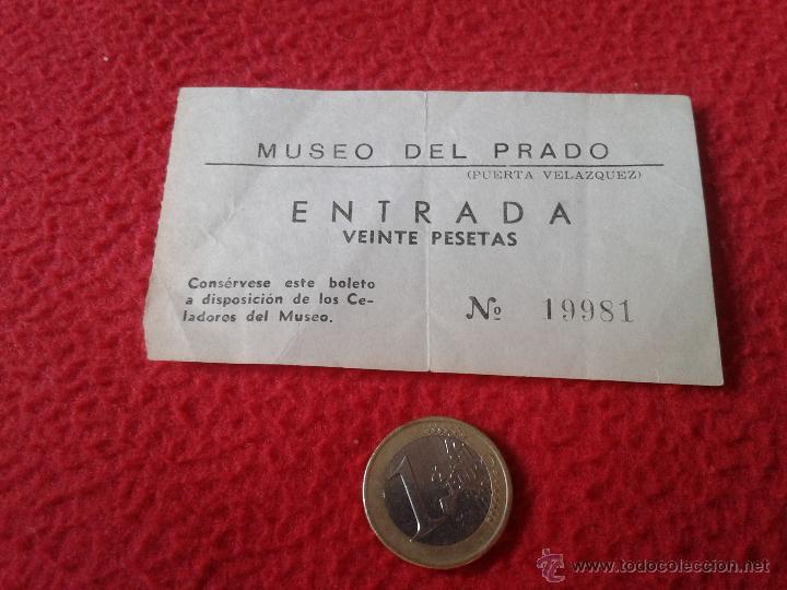 Otros Art&iacute;culos de Coleccionismo en Papel: ANTIGUA ENTRADA BILLETE TICKET VALE MUSEO DEL PRADO PUERTA VELAZQUEZ IDEAL COLECCION COLECCIONISTAS