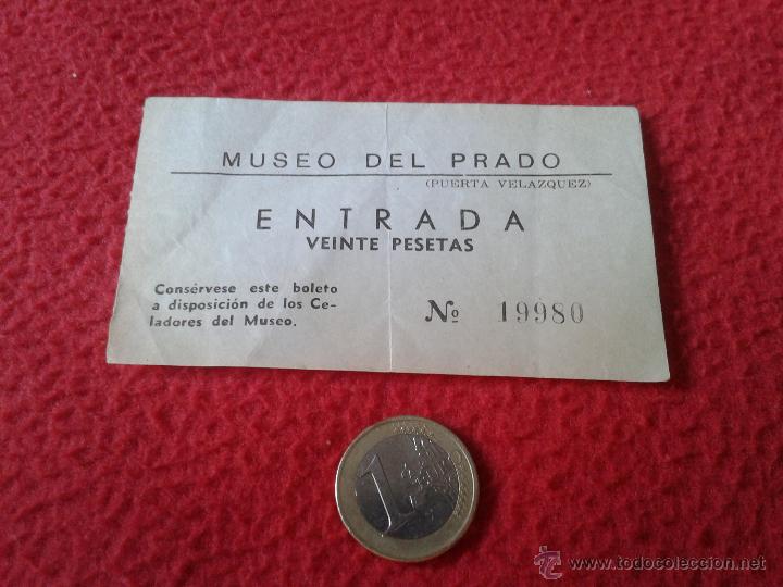 Otros Art&iacute;culos de Coleccionismo en Papel: ANTIGUA ENTRADA BILLETE TICKET VALE MUSEO DEL PRADO PUERTA VELAZQUEZ IDEAL COLECCION COLECCIONISTAS