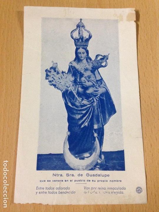 Collectionnisme Papier divers: ANTIGUA RELIGIOSA VIRGEN DE GUADALUPE MURCIA