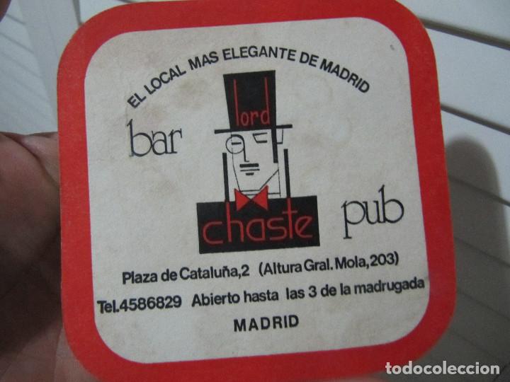 Otros art&iacute;culos de coleccionismo en papel: BAR PUB LORD CHASTE MADRID