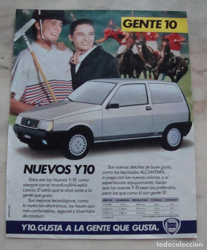 Otros art&iacute;culos de coleccionismo en papel: HOJA PUBLICIDAD SACADA REVISTA A&Ntilde;OS 90 LANCIA Y-10