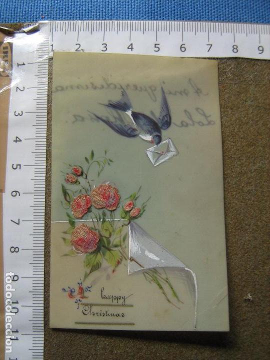 Otros Art&iacute;culos de Coleccionismo en Papel: ESTAMPA RELIGIOSA EN PAPEL PERGAMINO PINTADA A MANO