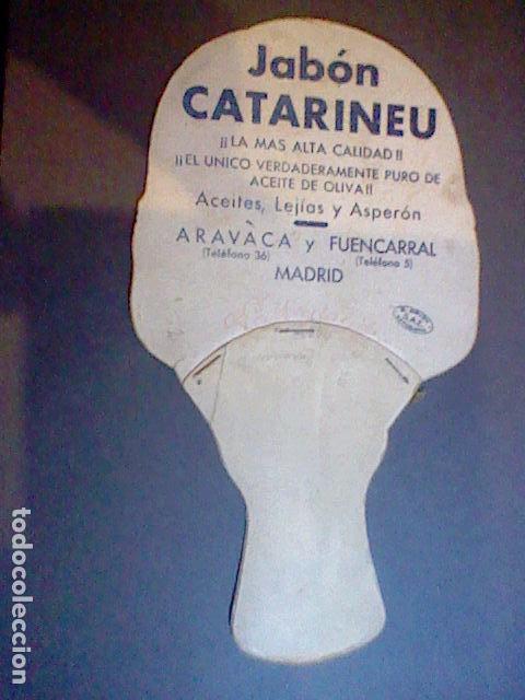 Collectionnisme Papier divers: PAY PAY ABANICO CARTON PUBLICIDAD JABON CATARINEU ACEITE OLIVA LEJIA ASPERON  LEER